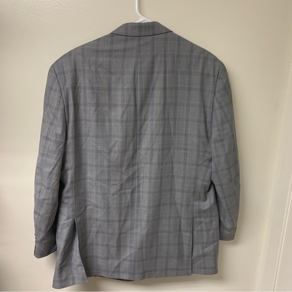 Michael Kors Gray Window Pane Plaid Suit Size 46R and‎ 40R Pants - Picture 3 of 11